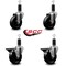 Service Caster 4'' Phenolic Wheel Swivel 1-1/4'' Expand Stem Caster Set 2 Brakes, 4PK SCC-EX20S414-PHS-2-PLB-2-114 - alternate 4